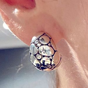 John Hardy authentic sterling silver Buddha Belly Kali Collection Earrings